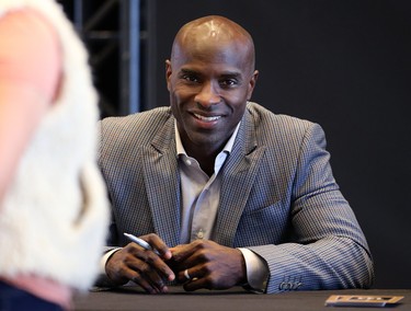 Milt Stegall, broadcaster and Hall of Fame receiver with the Winnipeg Blue Bombers, is seen at an autograph session at RBC Convention Centre in Winnipeg on Thurs., March 22, 2018 that is part of CFL Week. Kevin King/Winnipeg Sun/Postmedia Network