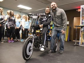 Freedom Concepts and Adidas worked together to build a custom adaptive bike for Kacie Williams, a 17-year-old girl in Michigan, which was recently presented to her.
Handout