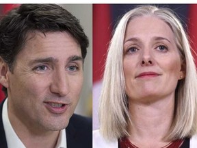Prime Minister Justin Trudeau and Minister of Environment and Climate Change Catherine McKenna. (Photos from The Canadian Press)