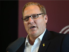 Families Minister Scott Fielding speaks during a funding announcement for Siloam Mission's Make Room campaign at its facility on Princess Street in Winnipeg on Mon., Aug. 14, 2017. Kevin King/Winnipeg Sun/Postmedia Network ORG XMIT: POS1708141737198849 ORG XMIT: POS1710121752325281 ORG XMIT: POS1711262031479003 ORG XMIT: POS1801291717280846 ORG XMIT: POS1803191930038502