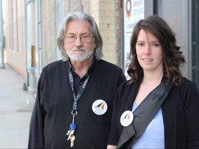 Christina Mayes Nino, the coordinator of the 2018 Winnipeg Street Census, along with Al Wiebe, neighbourhood coordinator.
Declan Schroeder/Winnipeg Sun