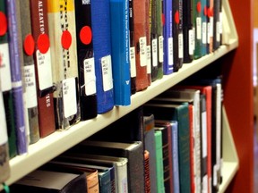 Books on a shelf in a Library. (AP File Photo/Michael Rubinkam)