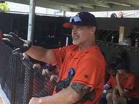 The Cleburne Railroaders signed former MLB great Rafael Palmeiro, who joins his son on the team. (AP)