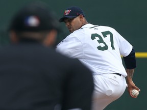 Winnipeg Goldeyes reliever Victor Capellan has earned the team’s confidence pitching late in games.  Kevin King/Winnipeg Sun files