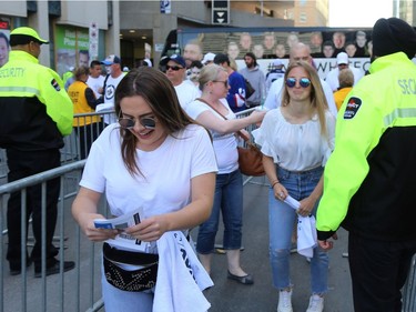 Fans arrive at the Whiteout Street Party before the Winnipeg Jets met the Vegas Golden Knights in Game 2 of the Western Conference final in Winnipeg on Mon., May 14, 2018. Kevin King/Winnipeg Sun/Postmedia Network