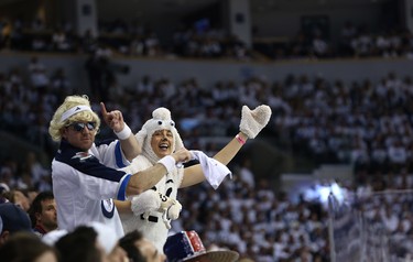 Fans in a party mood as the Winnipeg Jets faced the Vegas Golden Knights during Game 5 of the Western Conference final in Winnipeg on Sun., May 20, 2018. Kevin King/Winnipeg Sun/Postmedia Network