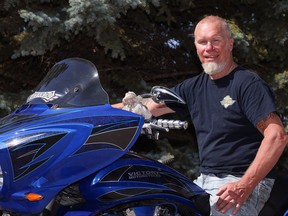 Ed Johner, spokesman for the Manitoba Motorcycle Ride for Dad event which will celebrate its 10th year on Saturday, poses for a photo on Mon., May 21, 2018. Kevin King/Winnipeg Sun/Postmedia Network