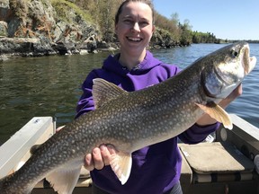 Michelle Day with a beauty Lake of the Woods trout.