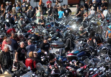 The 10th Annual Motorcycle Ride For Dad took place in Winnipeg today.  The event has, so far, raised $1.85 Million for prostate cancer research and education in Manitoba.  Organizers hope to raise $350,000 this year, to make the ten year total $2.2 Million.  Saturday, May 26, 2018.   Sun/Postmedia Network