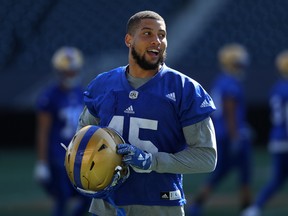 Jovan Santos-Knox is feeling good at Winnipeg Blue Bombers training camp on Monday.