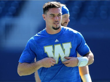 Quarterback Bryan Bennett is back with the Winnipeg Blue Bombers for training camp at Investors Group Field in Winnipeg on Mon., May 28, 2018. Kevin King/Winnipeg Sun/Postmedia Network