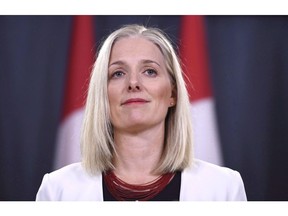Minister of Environment and Climate Change Catherine McKenna speaks during a press conference in Ottawa on Thursday, Feb. 8, 2018.