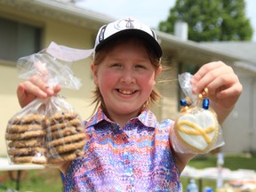 12-year-old cancer survivor Abigail Stewart put on a charity bake sale in Winnipeg to raise money for the Manitoba Children's Hospital's Oncology Unit on June 16, 2018.
