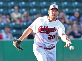 Solid pitching by Kevin McGovern helped the Goldeyes against the St. Paul Saints on Friday at Shaw Park. (Dan LeMoal photo)