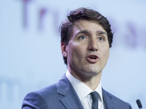 Prime Minister Justin Trudeau delivers a keynote address at the Federation of Canadian Municipalities' 2018 Annual Conference in Halifax on Friday, June 1, 2018. THE CANADIAN PRESS/Andrew Vaughan