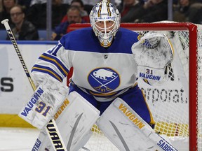 Buffalo Sabres goalie and pending UFA Chad Johnson could fit the bill as the Jets' new backup netminder.