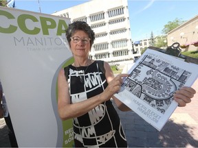Lynne Fernandez presented an Alternative Budget at City Hall, in Winnipeg Tuesday. The budget was presented by the Canadian Centre for Policy Alternatives.