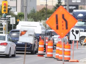 There is lots of road work scheduled in Winnipeg.     Friday, June 22, 2018.  Postmedia/Chris Procaylo