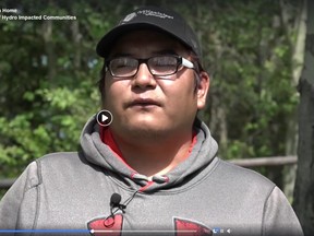 A screenshot of David Bighetty off the Facebook page of Wa Ni Ska Tan: An Alliance of Hydro Impacted Communities. A member of Granville Lake, David Bighetty left his current home in Leaf Rapids on Monday to begin his 1,000-kilometre trek to bring attention to the plight of his displaced First Nations community, tentatively scheduled to conclude at the Manitoba Legislative Building in Winnipeg on Aug. 2. He plans to stop at other communities along the way, such as Nelson House and Cross Lake, throughout his walk.