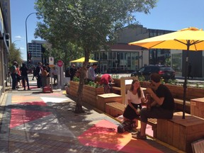 Pop-up park at Kennedy and Graham.