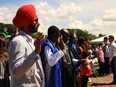 Fifty people became Canadian citizens during the citizenship ceremony in Assiniboine Park in Winnipeg on Canada Day on Sunday.