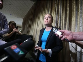 Conservative MP Michelle Rempel, Shadow Minister for Immigration, Refugees and Citizenship speaks to media following Friday's meeting of federal, provincial and territorial ministers in Winnipeg.