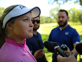 Canadian golfer Brooke Henderson held a clinic for junior golfers at St. Charles Country Club on Tuesday.