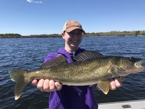 Michelle Day with a beauty walleye.