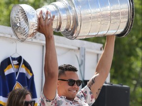 NHL champion Madison Bowey showed up at Varsity View Sportsplex with the Stanley Cup on Saturday.