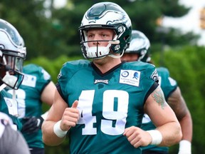 North Vancouver's Adam Zaruba attends Eagles training camp in Philadelphia on Thursday, July 26, 2018.