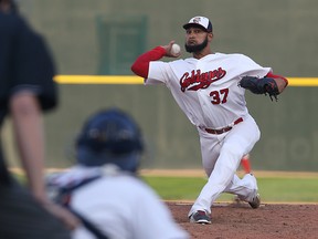 Winnipeg Goldeyes reliever Victor Capellan has a chance to set a franchise record for saves in one season. (Kevin King/Winnipeg Sun)