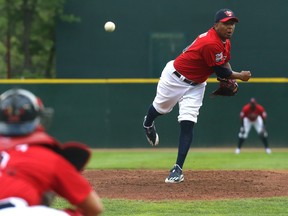 Charle Rosario.  Rosario, who is currently pitching in the Mexican League, spent the majority of 2017 as one of Gunn’s rotation mates. (Kevin King/Winnipeg Sun)