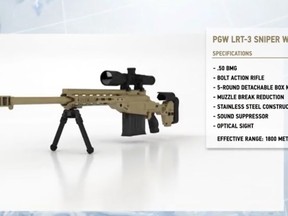 Screen shot of a LRT-3 .50 calibre sniper rifle from UATV.