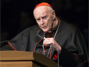 Cardinal Theodore Edgar McCarrick speaks at a service in 2015.