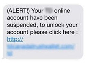 Winnipeg police are warning the public about a recent text-scam trying to get banking information.