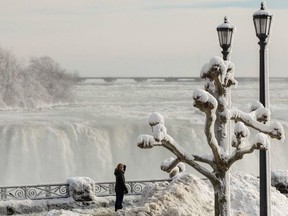 Sub-zero temperatures and lots of snow have turned Niagara Falls into a breathtakingly beautiful winter wonderland.