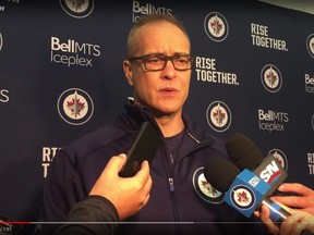 Winnipeg Jets head coach Paul Maurice discusses the emergence of left-winger Kyle Connor at Jets training camp on Sunday, Sept. 16, 2018.