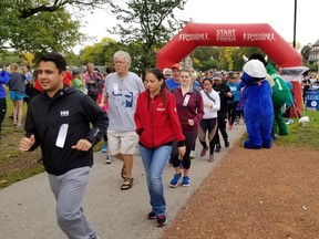 Winnipeggers take part in the 2018 Terry Fox Run at the Assiniboine Park in Winnipeg.