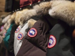 Jackets are on display from Canada Goose Inc.
Aaron Vincent Elkaim/THE CANADIAN PRESS