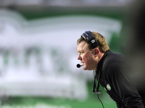 Saskatchewan Roughriders’ Chris Jones has built a reputation for being one of the CFL’s more experimental coaches and it will be up to the Blue Bombers to try to adapt to his schemes in Sunday’s Labour Day Classic in Regina. (THE CANADIAN PRESS)