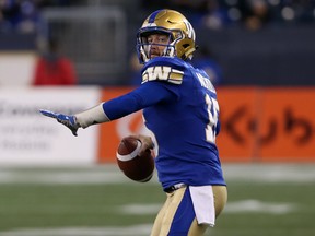 Blue Bombers quarterback Matt Nichols is under pressure to have a huge year.