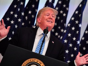 U.S. President Donald Trump speaks during a press conference on Sept. 26, 2018, on the sidelines of the United Nations General Assembly in New York.