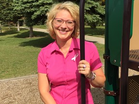 Winnipeg's Shonna Newans. a recent breast cancer survivor who underwent a mastectomy followed up by chemotherapy, is the official spokesperson for the Winnipeg leg of the Canadian Cancer Society CIBC Run for the Cure, to be held Sunday, Sept. 30, at Shaw Park in downtown Winnipeg.