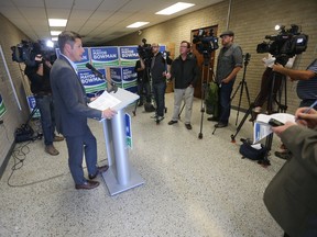 Winnipeg Mayor Brian Bowman is looking for another term in office, photographed at his campaign office, in Winnipeg Friday.