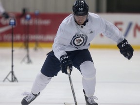 Winnipeg Jets player Marko Dano on ice in Winnipeg on Friday.