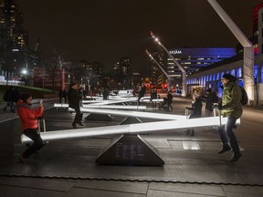 Impulse, presented by Winnipeg Arts Council, is a publicly-activated light and sound experience made up of illuminated seesaws which will be located in Old Market Square in Winnipeg's Exchange District from Sept. 29 - Oct. 3 as part of Nuit Blanche 2018.