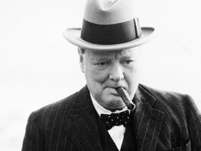 British Prime Minister Winston Churchill is seen here during a 1947 trip to Paris.
