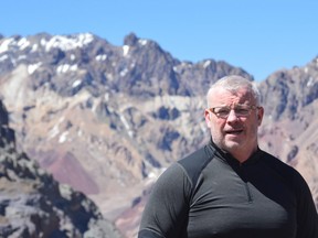 Former Winnipeg Blue Bomber Brendan Rogers on a hike to Mt. Everest base camp in Nepal.
Handout
