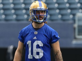 Taylor Loffler during Winnipeg Blue Bombers practice on Tuesday.