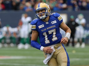 Winnipeg Blue Bombers QB Chris Streveler makes his second straight start on Sunday at the Labour Day Classic. (KEVIN KING/WINNIPEG SUN)